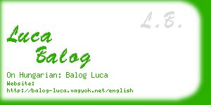 luca balog business card